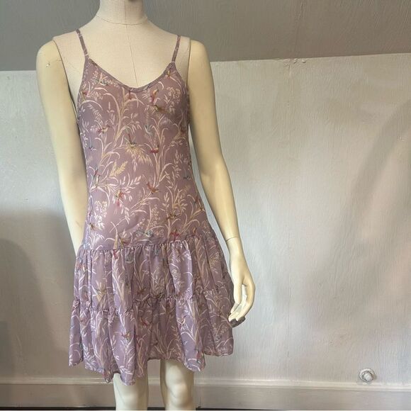 Coco La Rue Sheer Drop Waist Hummingbird Tank Dress - Picture 2 of 8